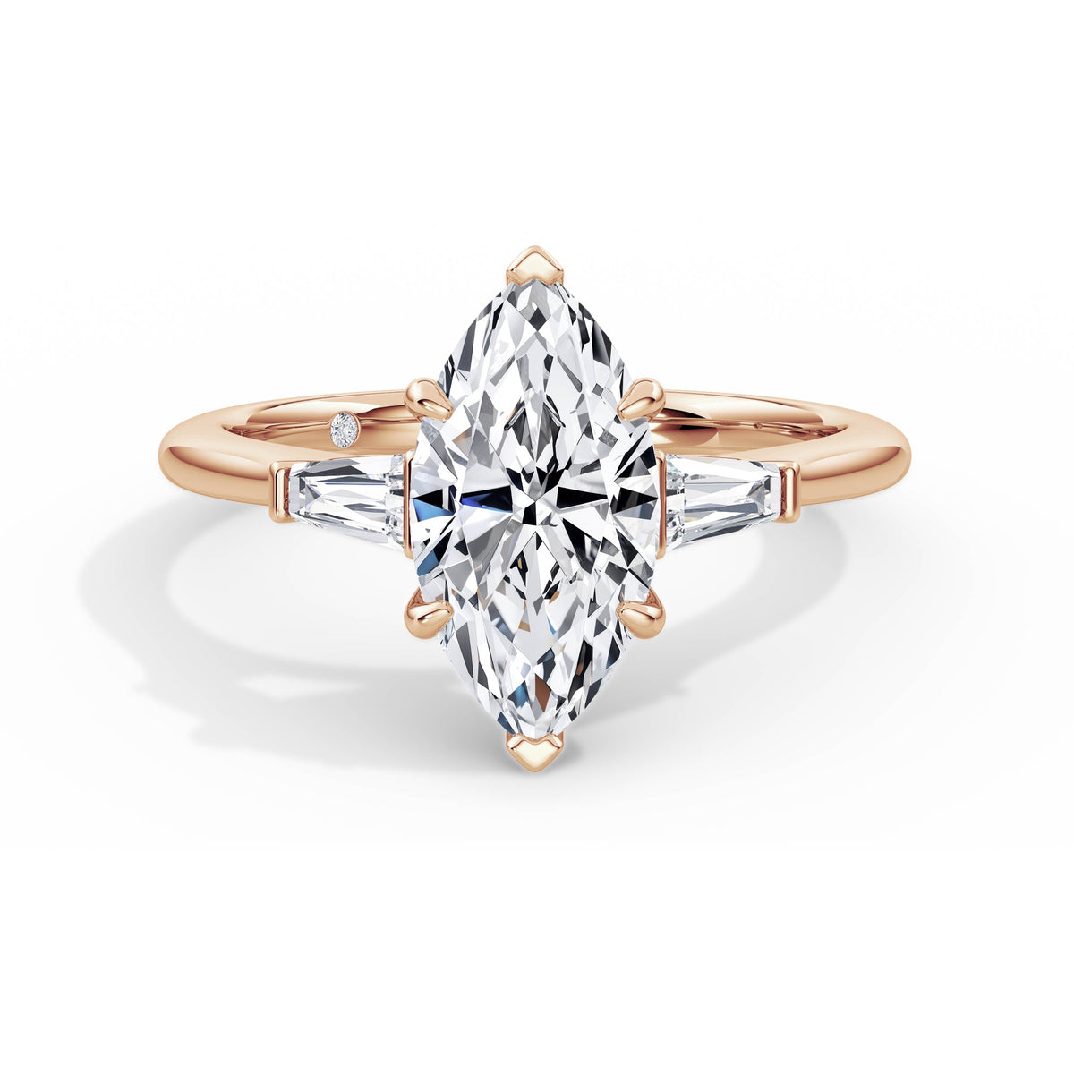Lynne 18k Rose Gold Marquise Trilogy