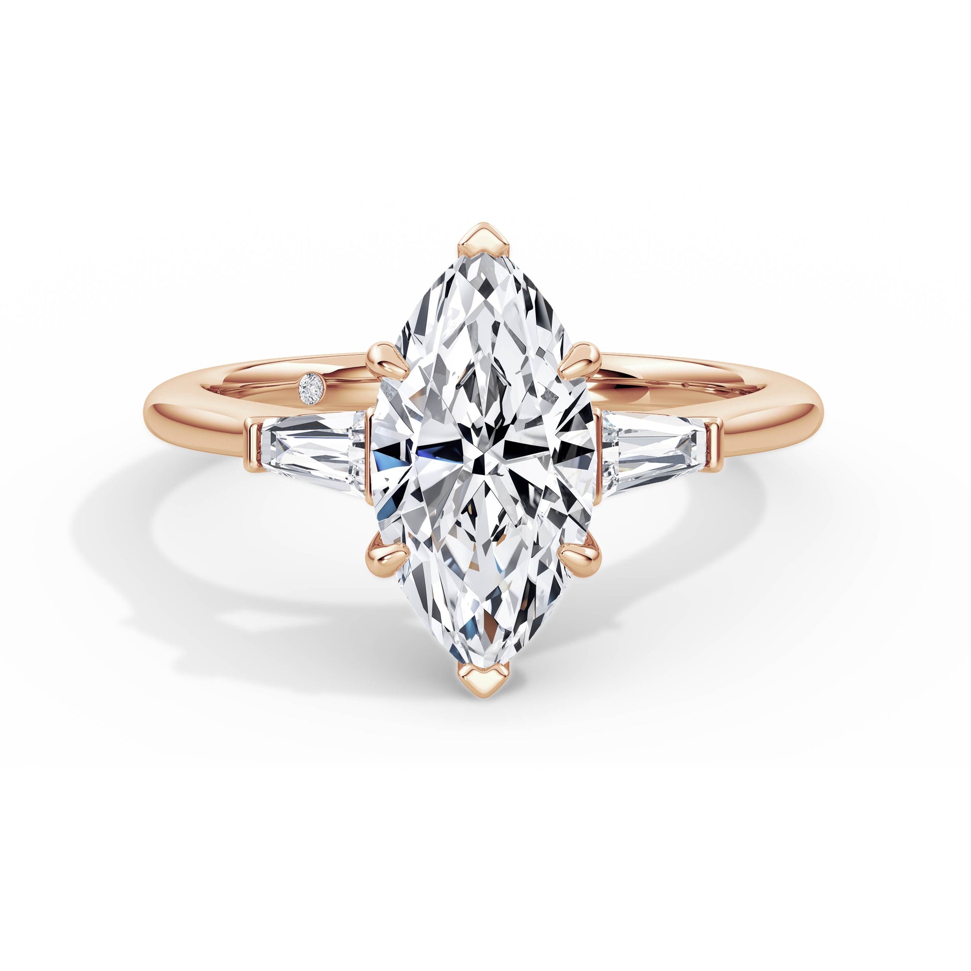 Lynne 18k Rose Gold Marquise Trilogy