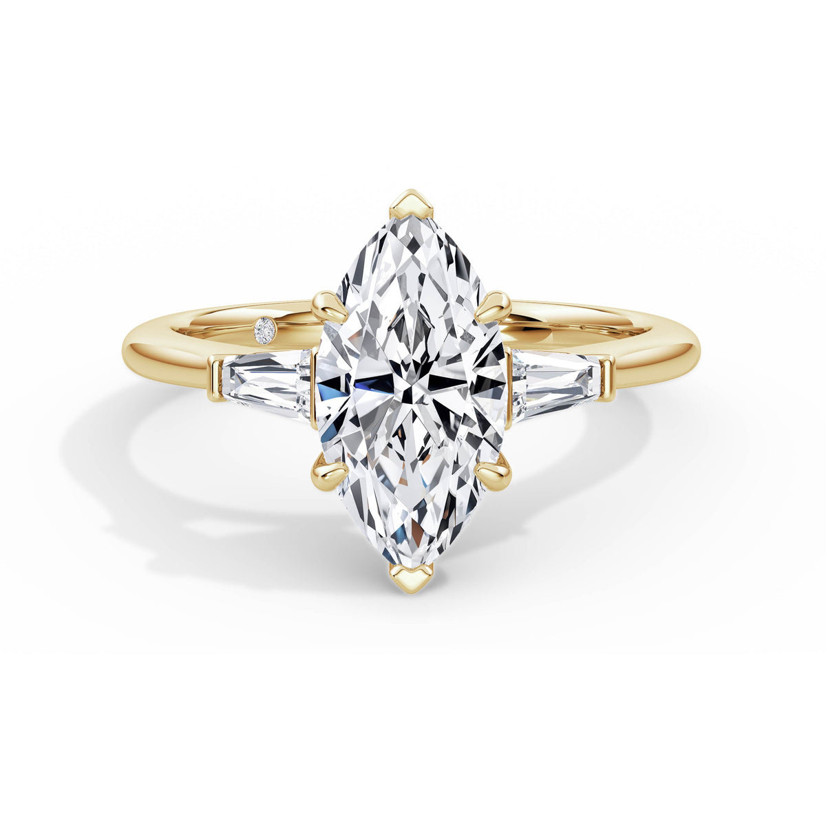 Lynne 18k Yellow Gold Marquise Trilogy