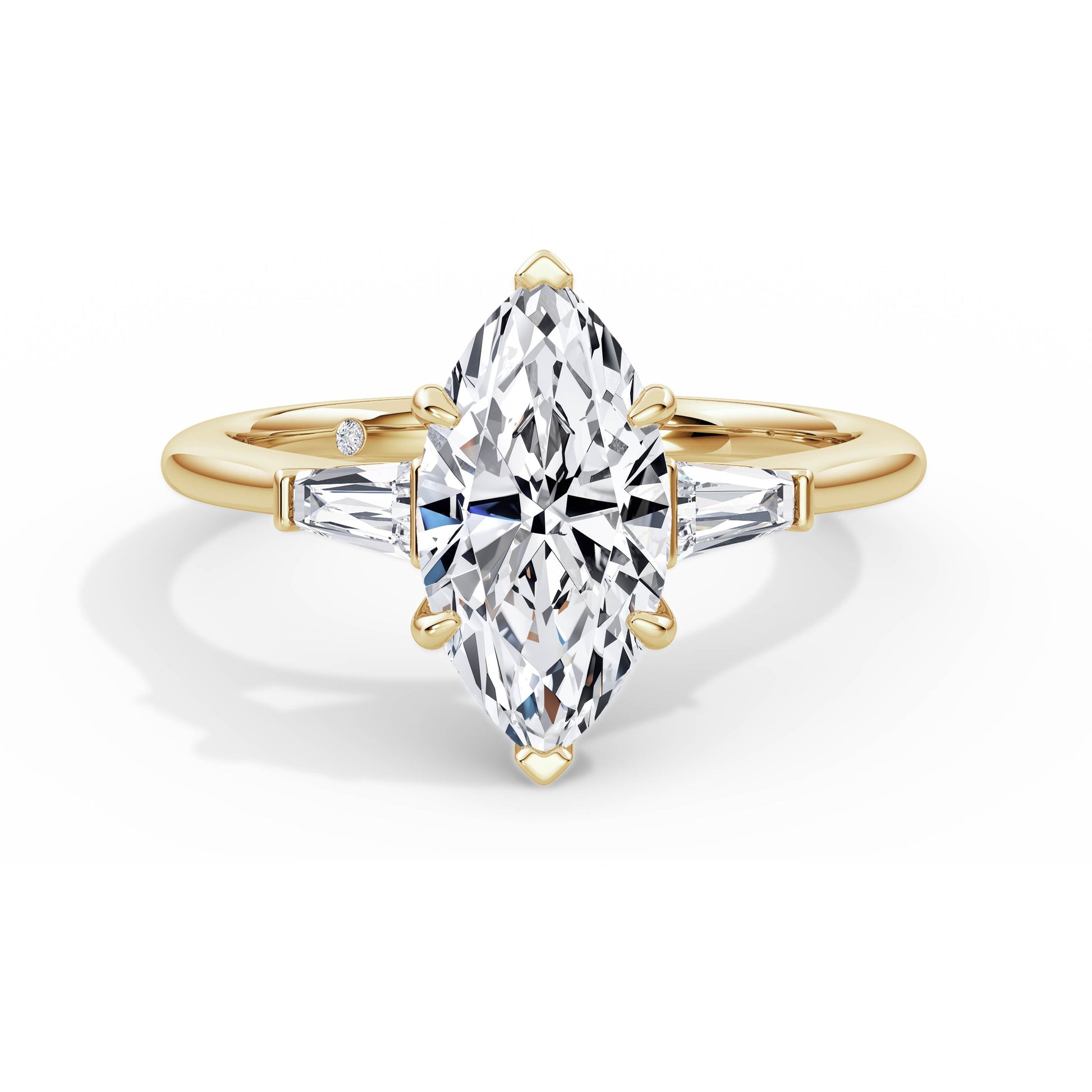 Lynne 18k Yellow Gold Marquise Trilogy