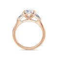 Lynne 18k Rose Gold Oval Trilogy
