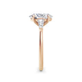 Lynne 18k Rose Gold Oval Trilogy
