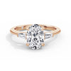 Lynne 18k Rose Gold Oval Trilogy
