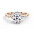 Lynne 18k Rose Gold Oval Trilogy