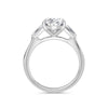 Lynne 18k White Gold Oval Trilogy