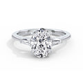Lynne 18k White Gold Oval Trilogy