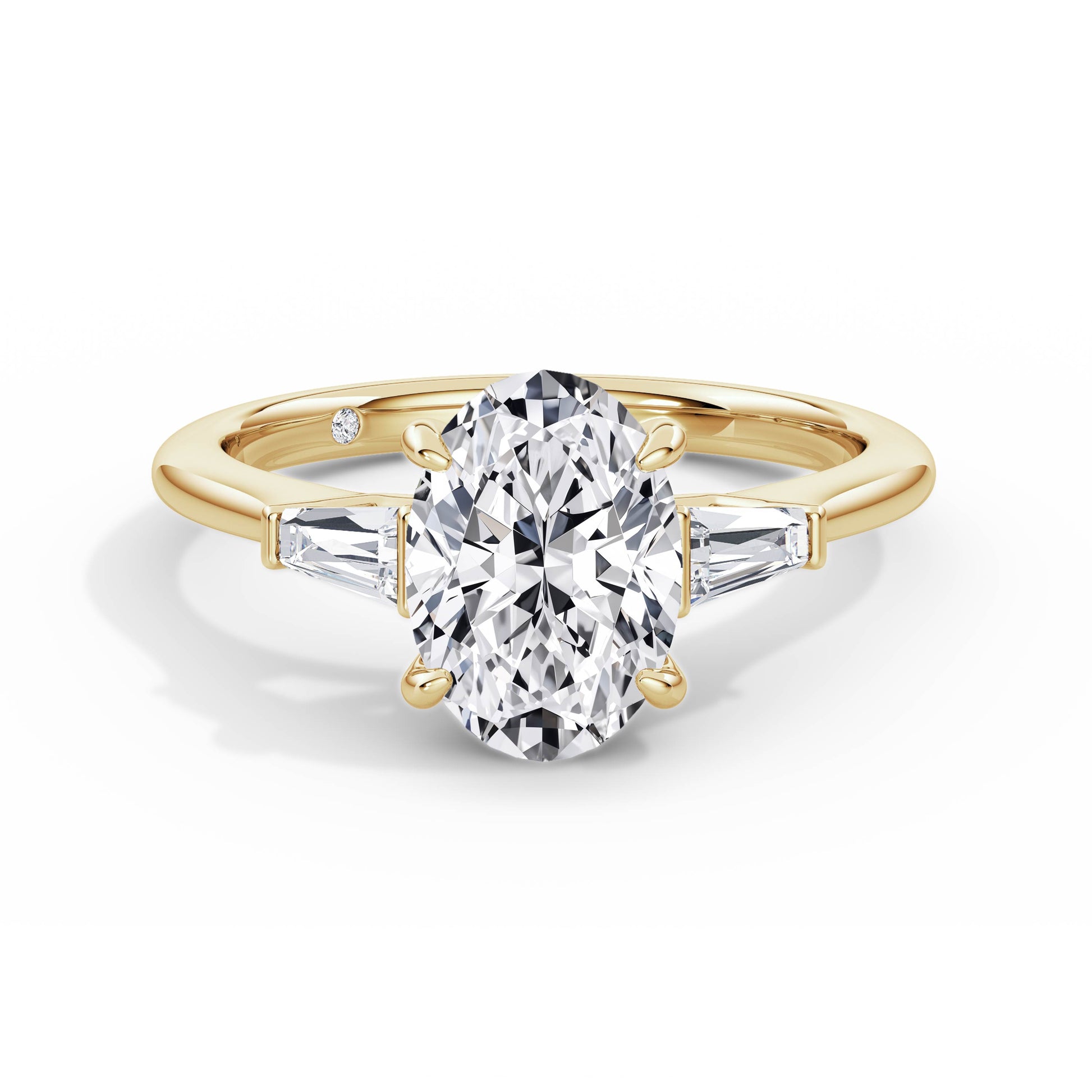 Lynne 18k Yellow Gold Oval Trilogy