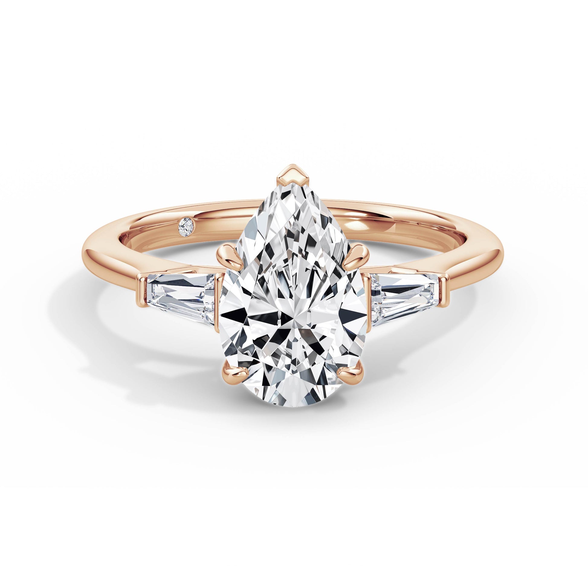 Lynne 18k Rose Gold Pear Trilogy