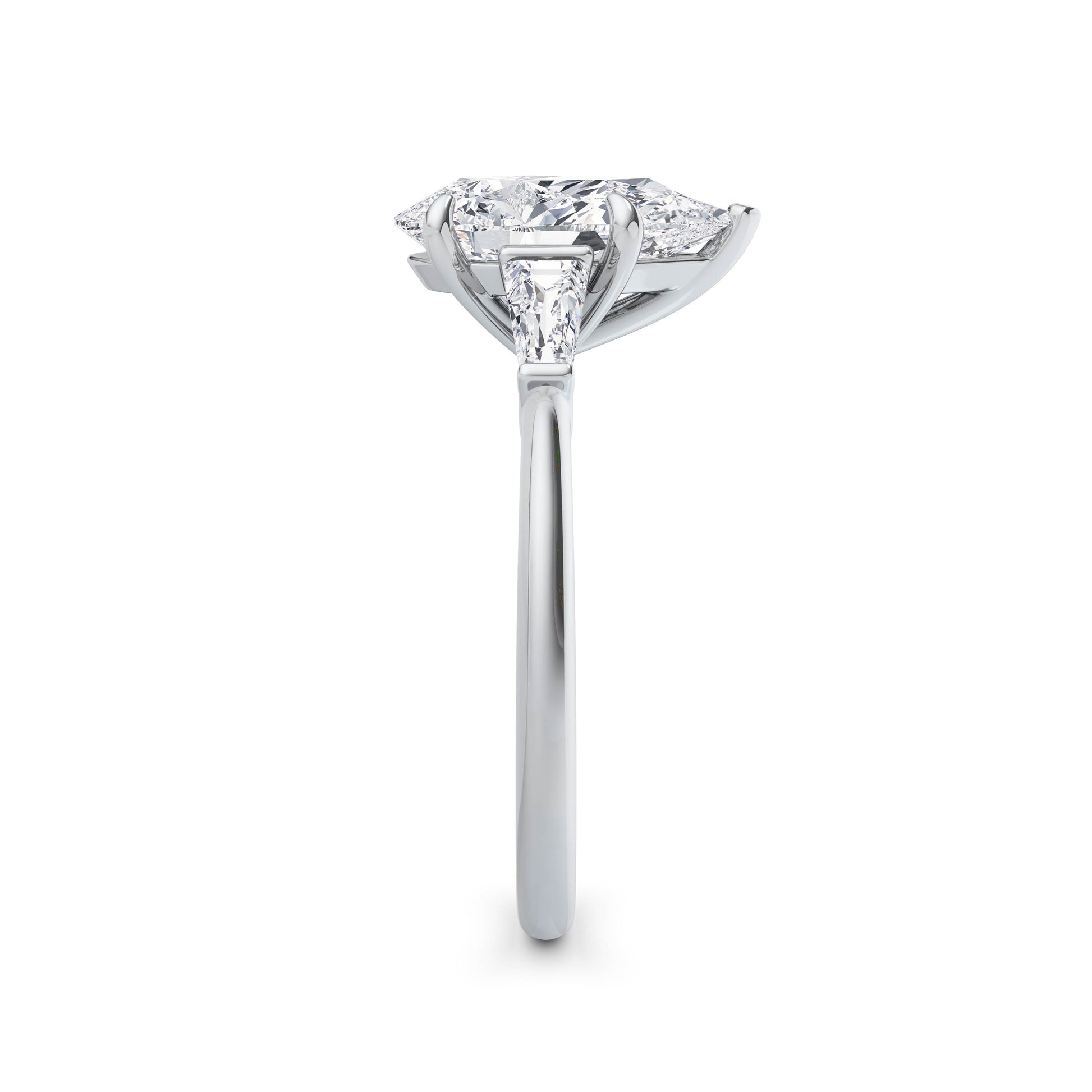 Lynne 18k White Gold Pear Trilogy