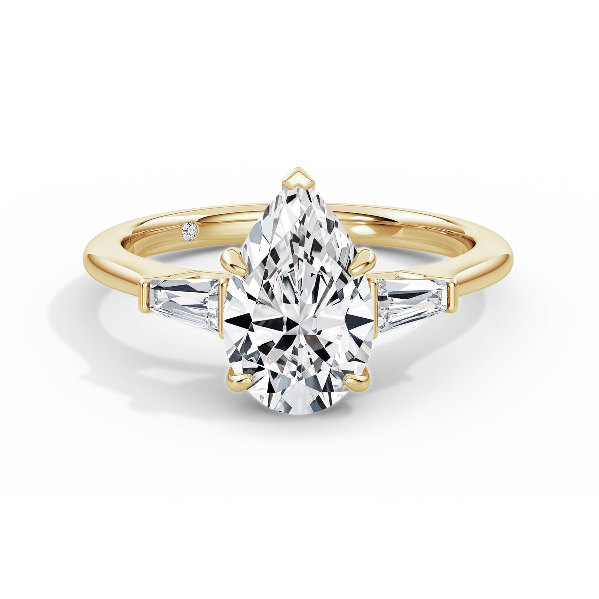 Lynne 18k Yellow Gold Pear Trilogy