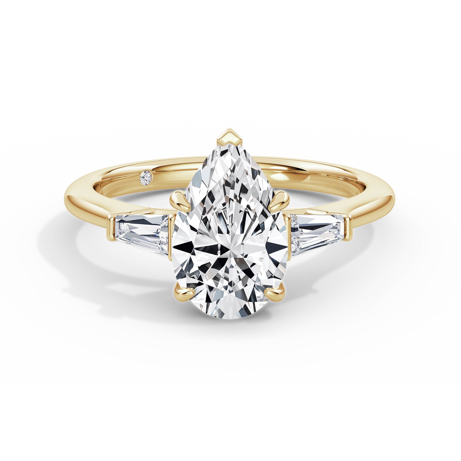 Lynne 18k Yellow Gold Pear Trilogy