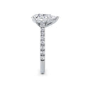 Lynne 18k White Gold Pear Diamond Band