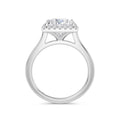 Lynne 18k White Gold Princess Halo