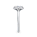 Lynne 18k White Gold Princess Halo