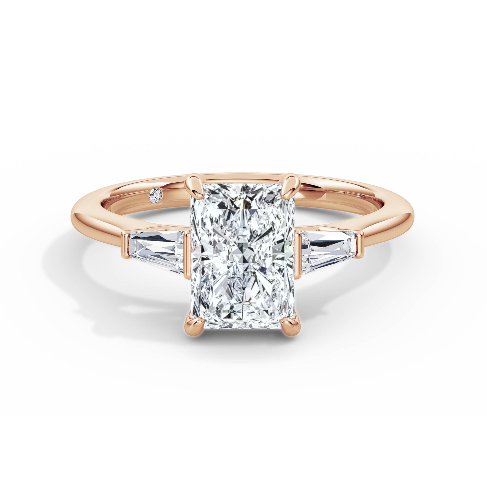 Lynne 18k Rose Gold Radiant Trilogy