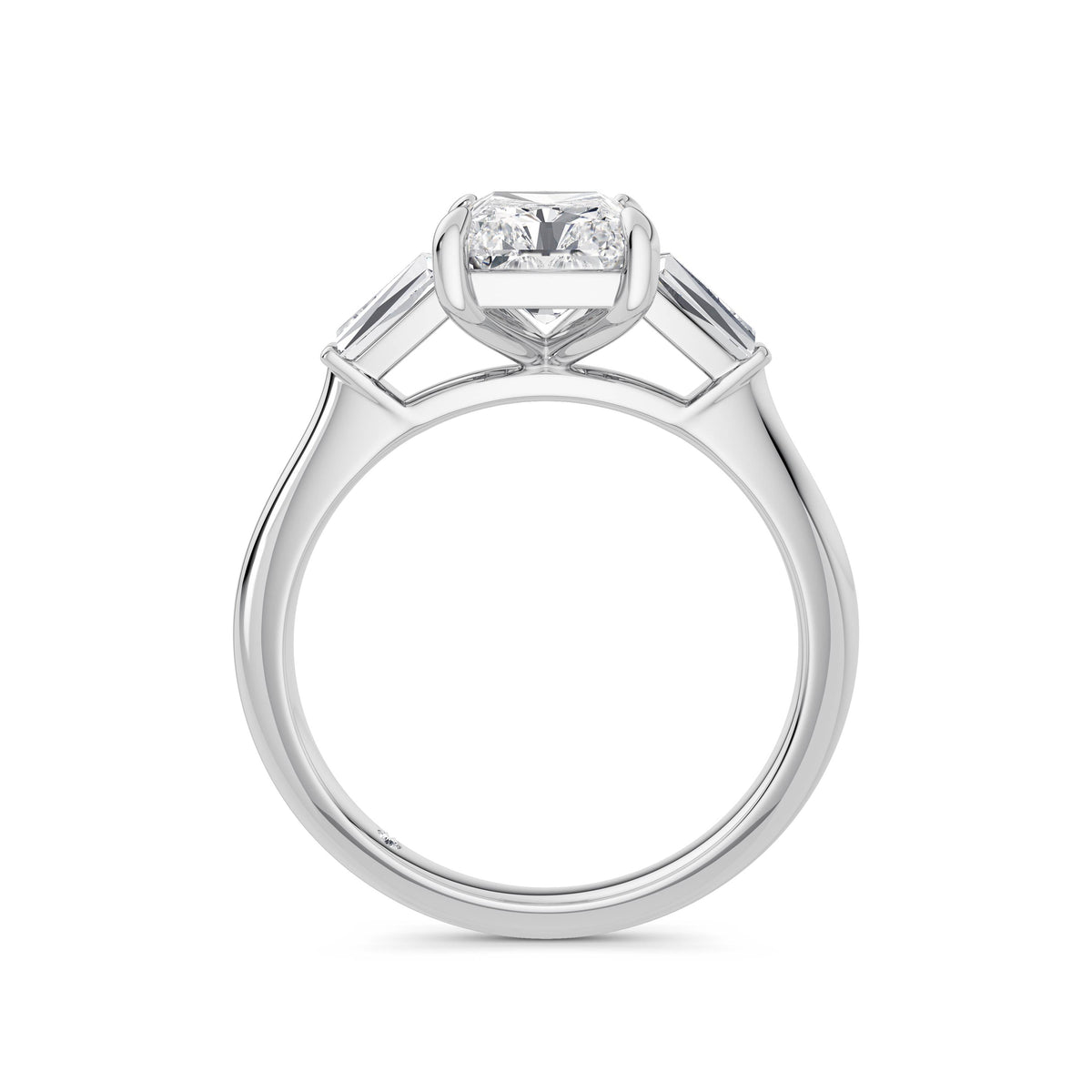 Lynne 18k White Gold Radiant Trilogy