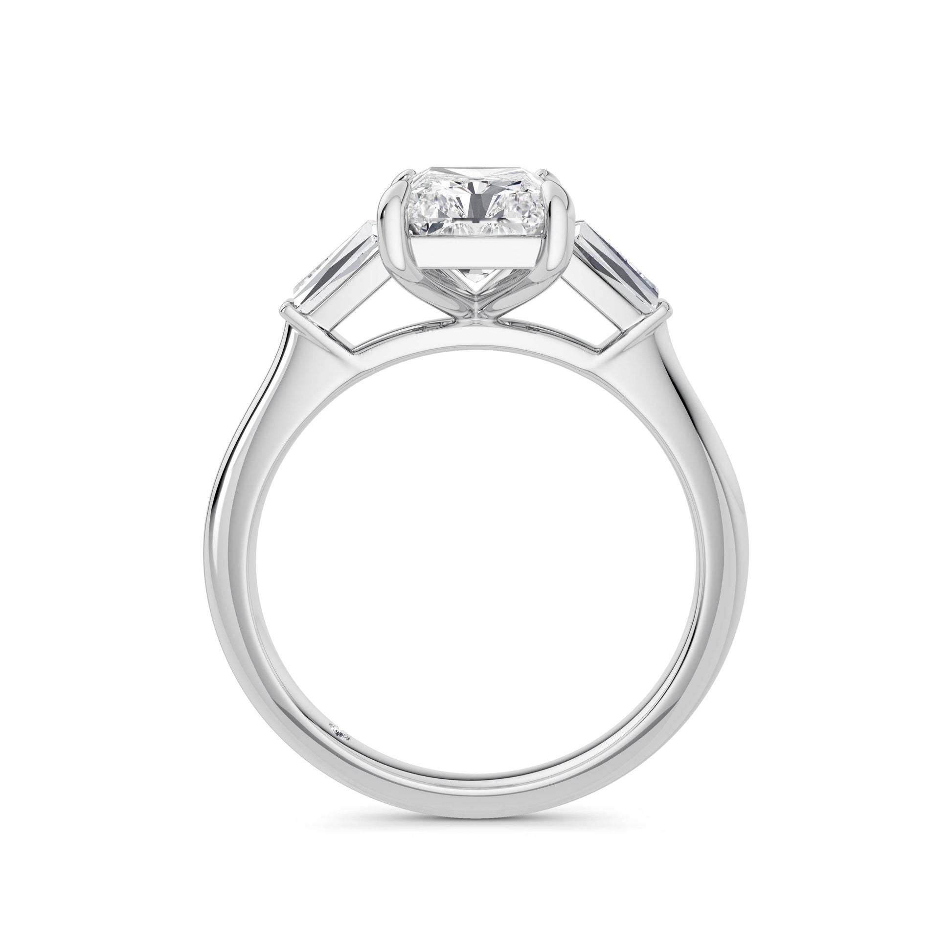 Lynne 18k White Gold Radiant Trilogy