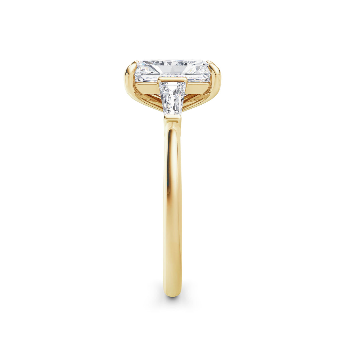 Lynne 18k Yellow Gold Radiant Trilogy