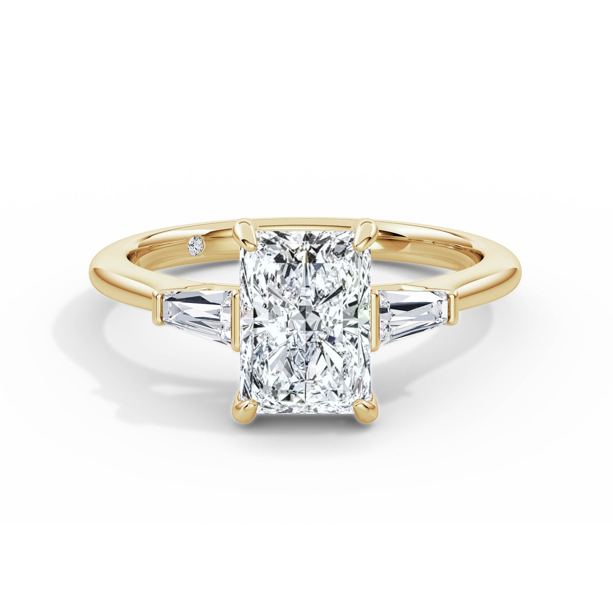 Lynne 18k Yellow Gold Radiant Trilogy