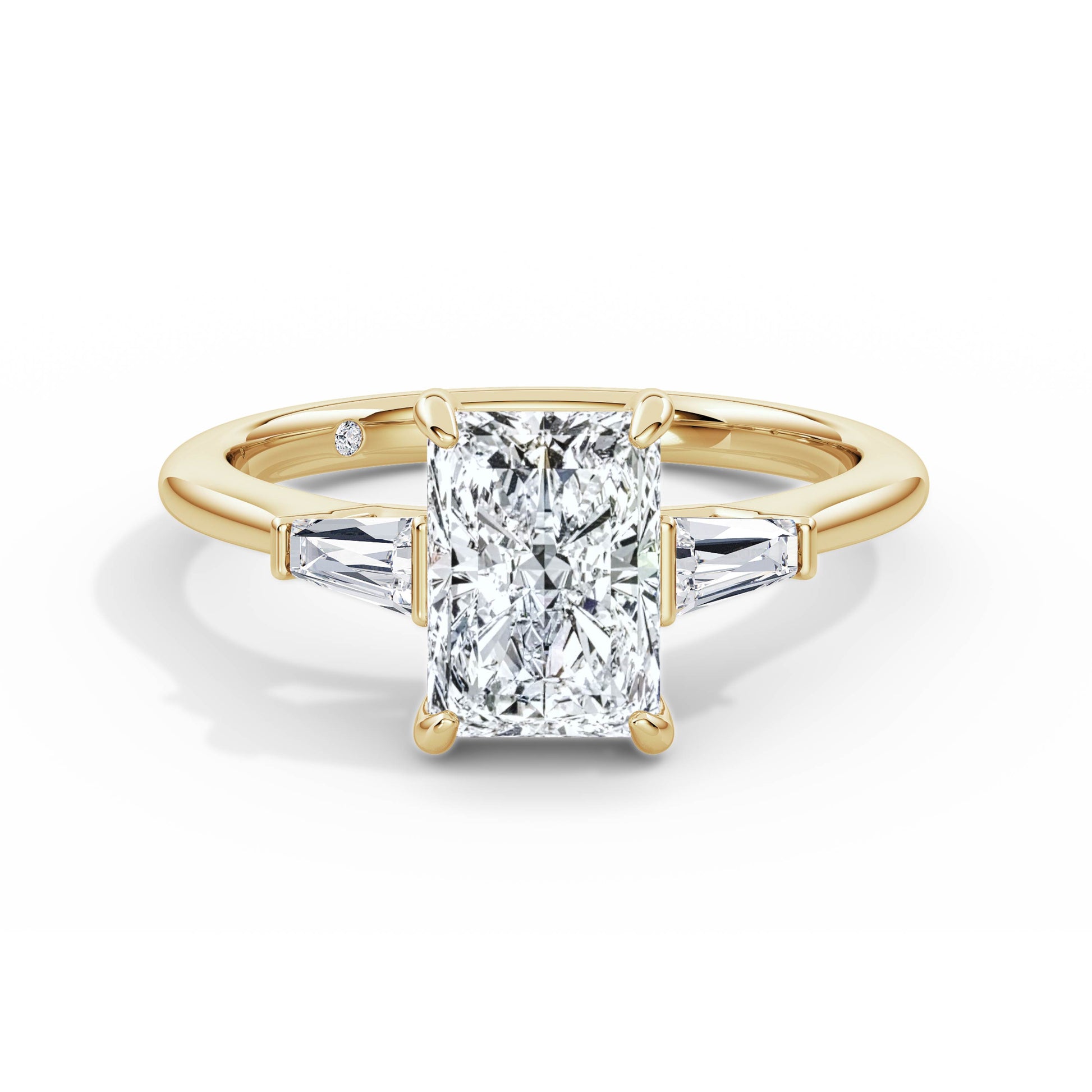 Lynne 18k Yellow Gold Radiant Trilogy