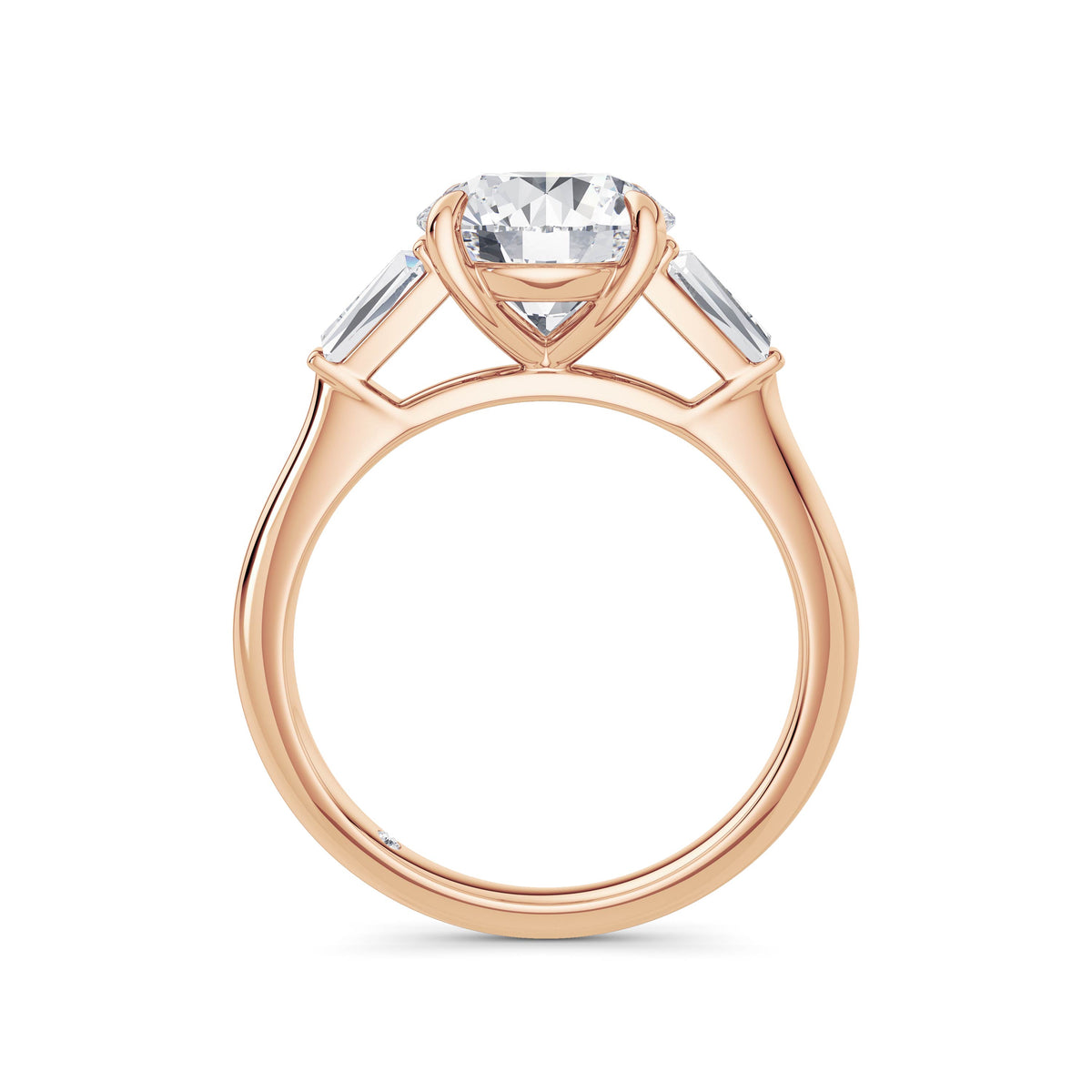 Lynne 18k Rose Gold Round Trilogy