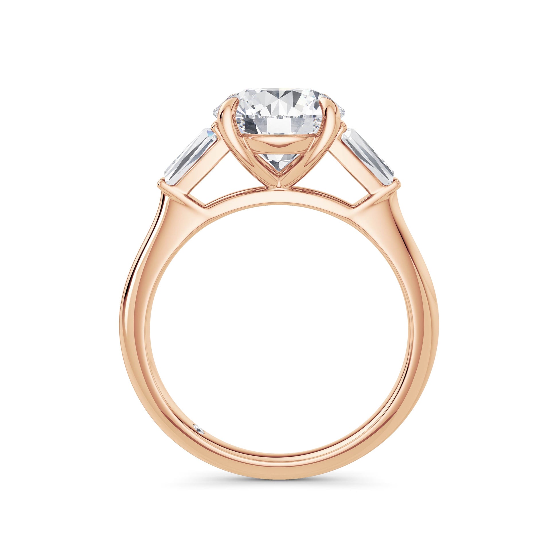 Lynne 18k Rose Gold Round Trilogy