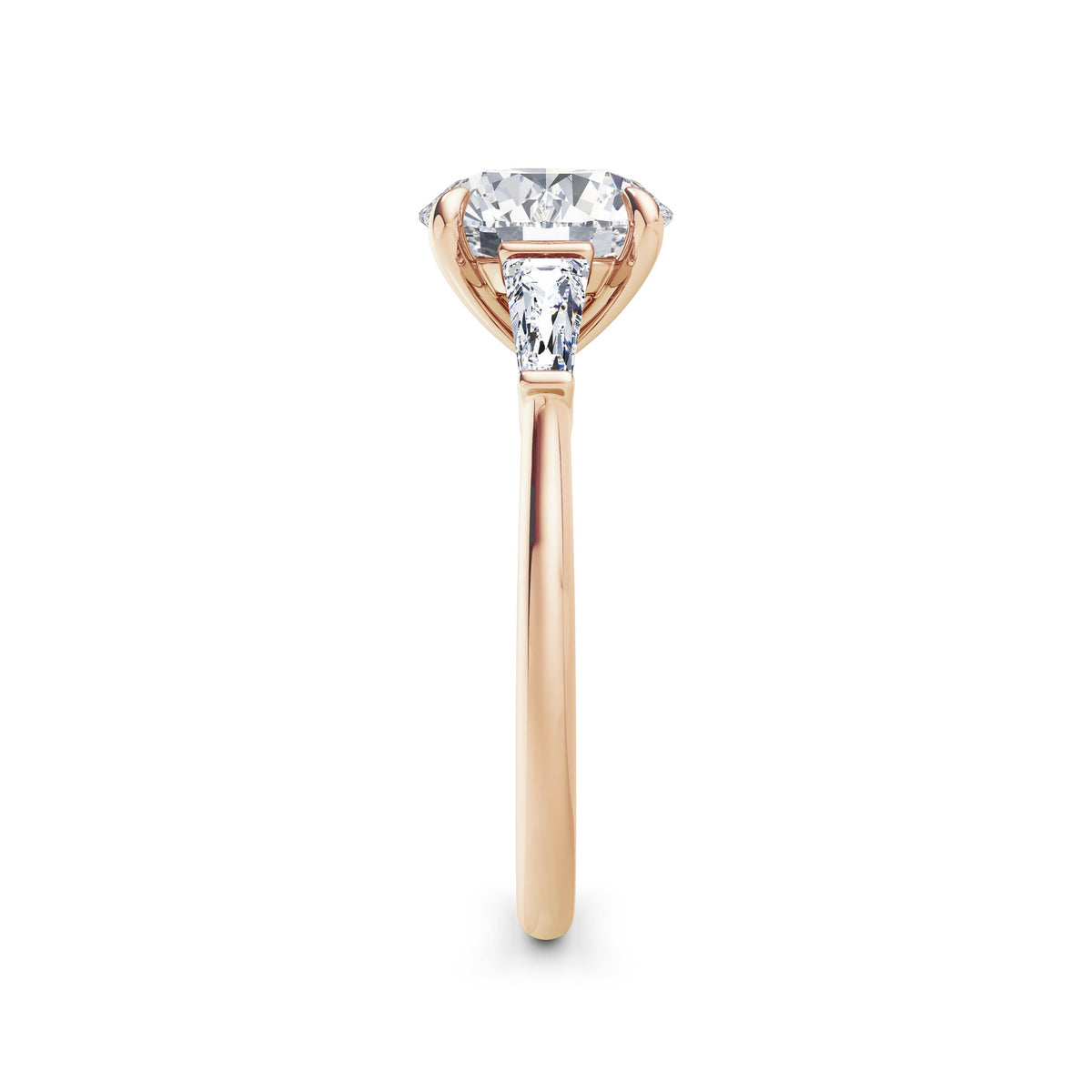 Lynne 18k Rose Gold Round Trilogy