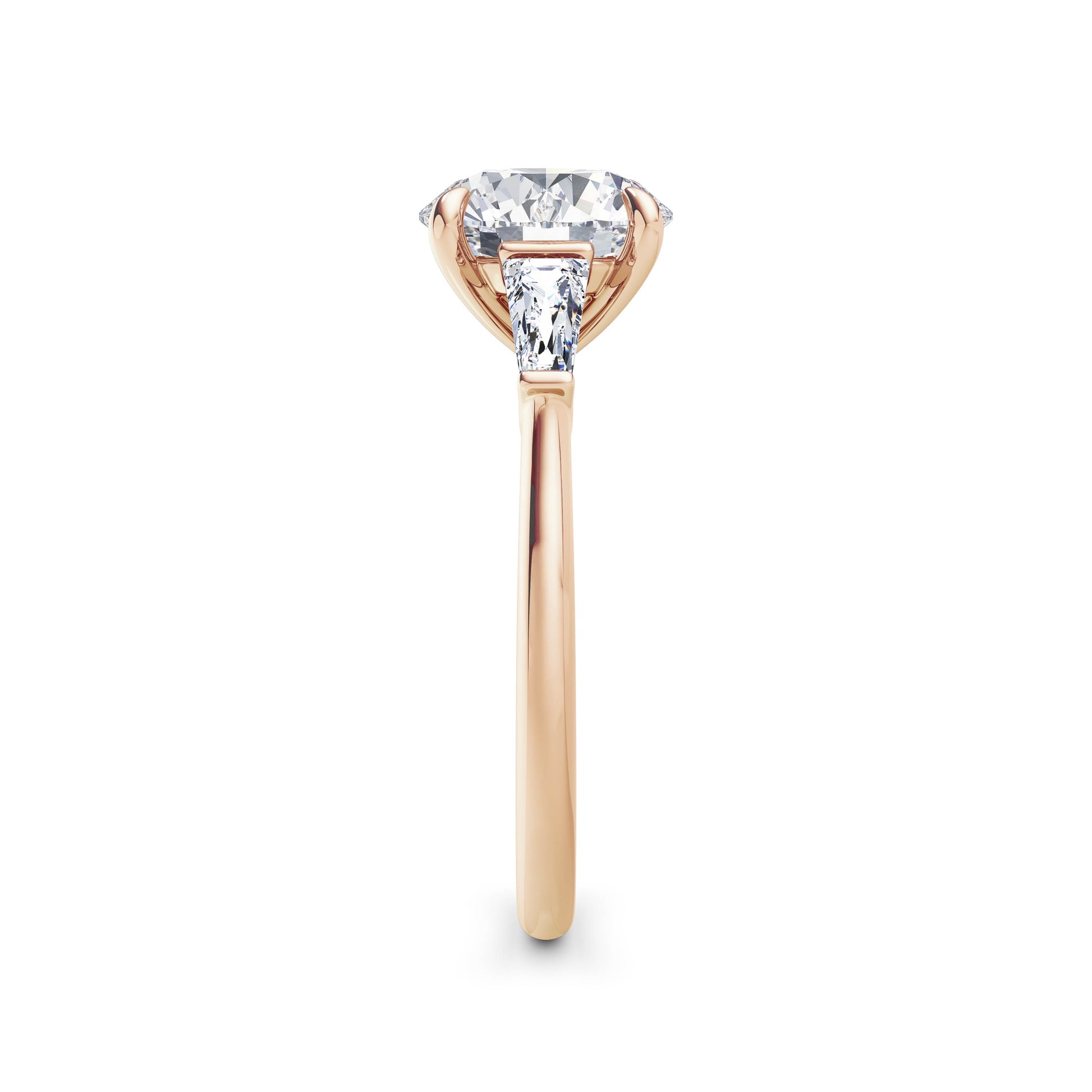 Lynne 18k Rose Gold Round Trilogy