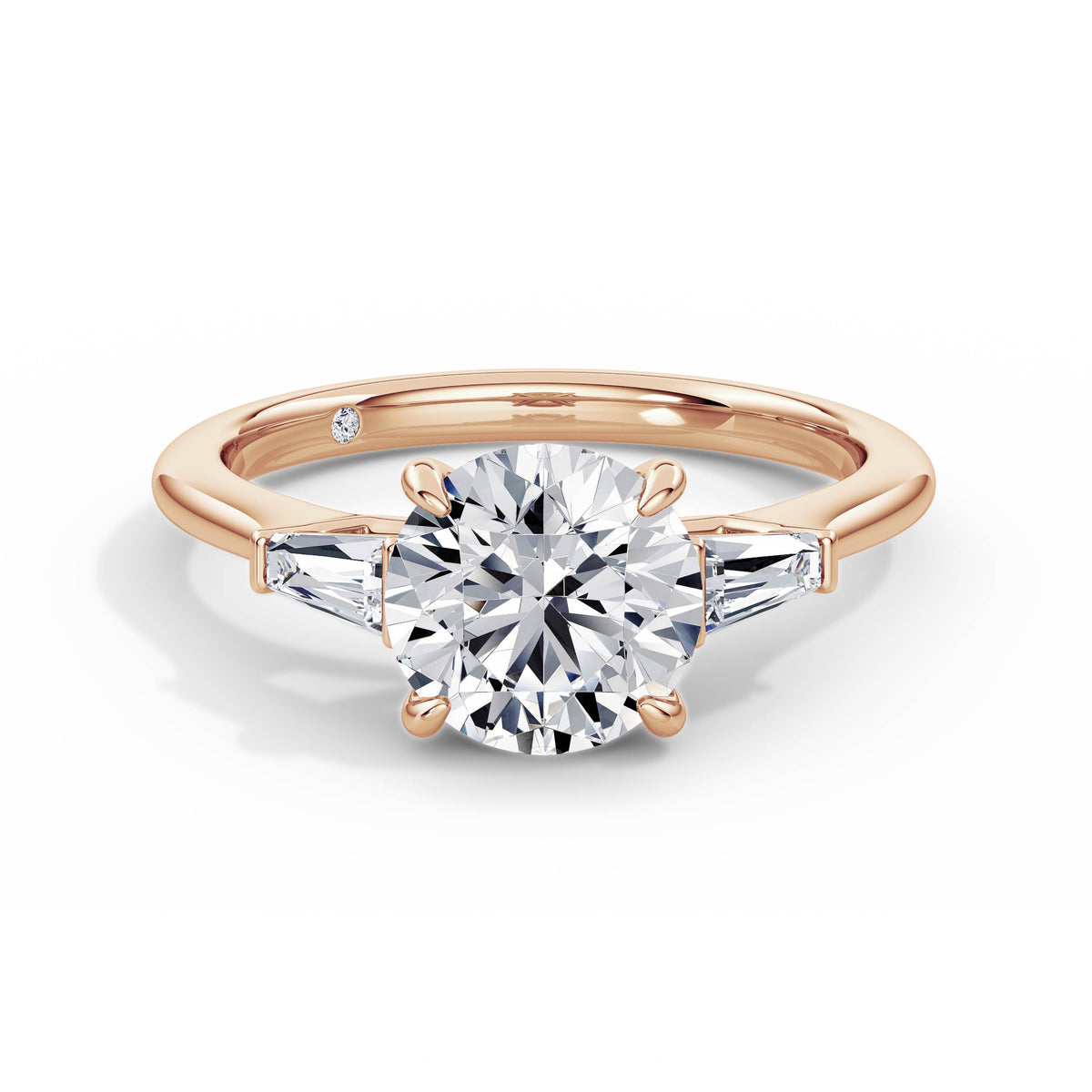 Lynne 18k Rose Gold Round Trilogy