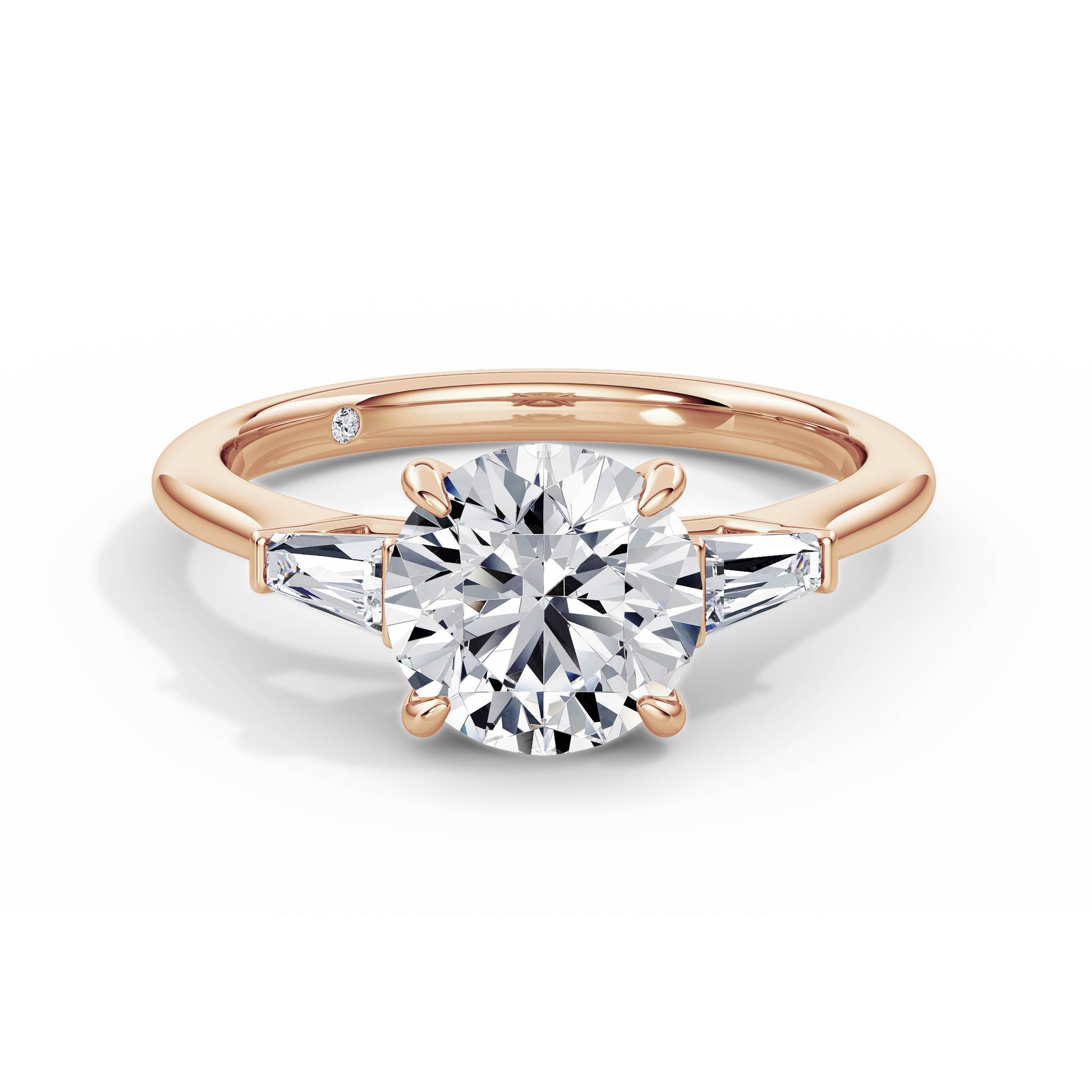 Lynne 18k Rose Gold Round Trilogy