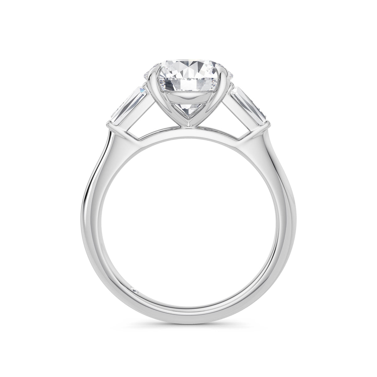 Lynne 18k White Gold Round Trilogy