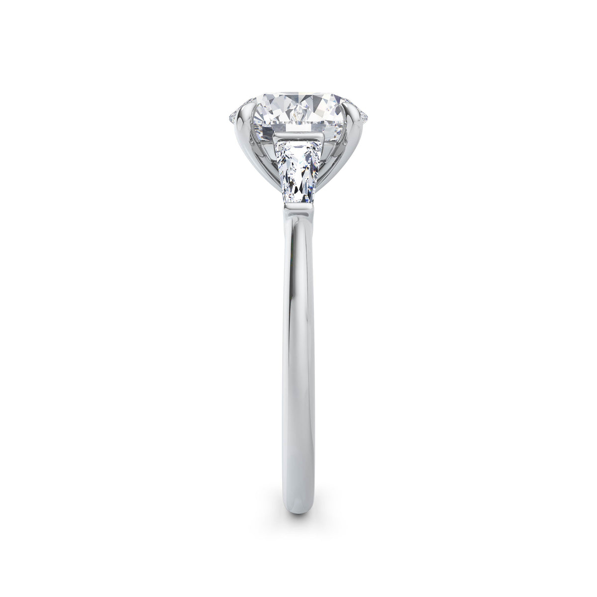 Lynne 18k White Gold Round Trilogy