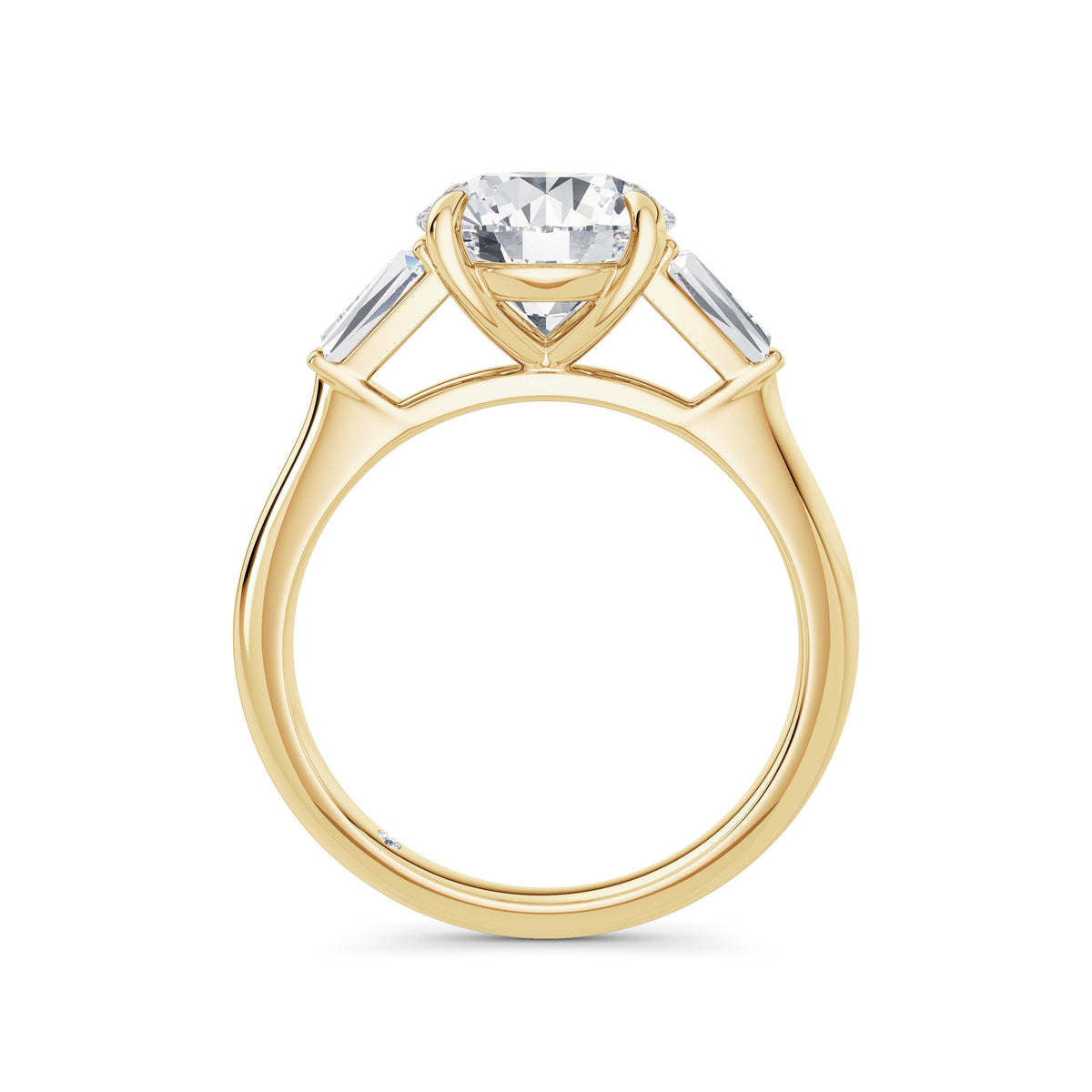 Lynne 18k Yellow Gold Round Trilogy