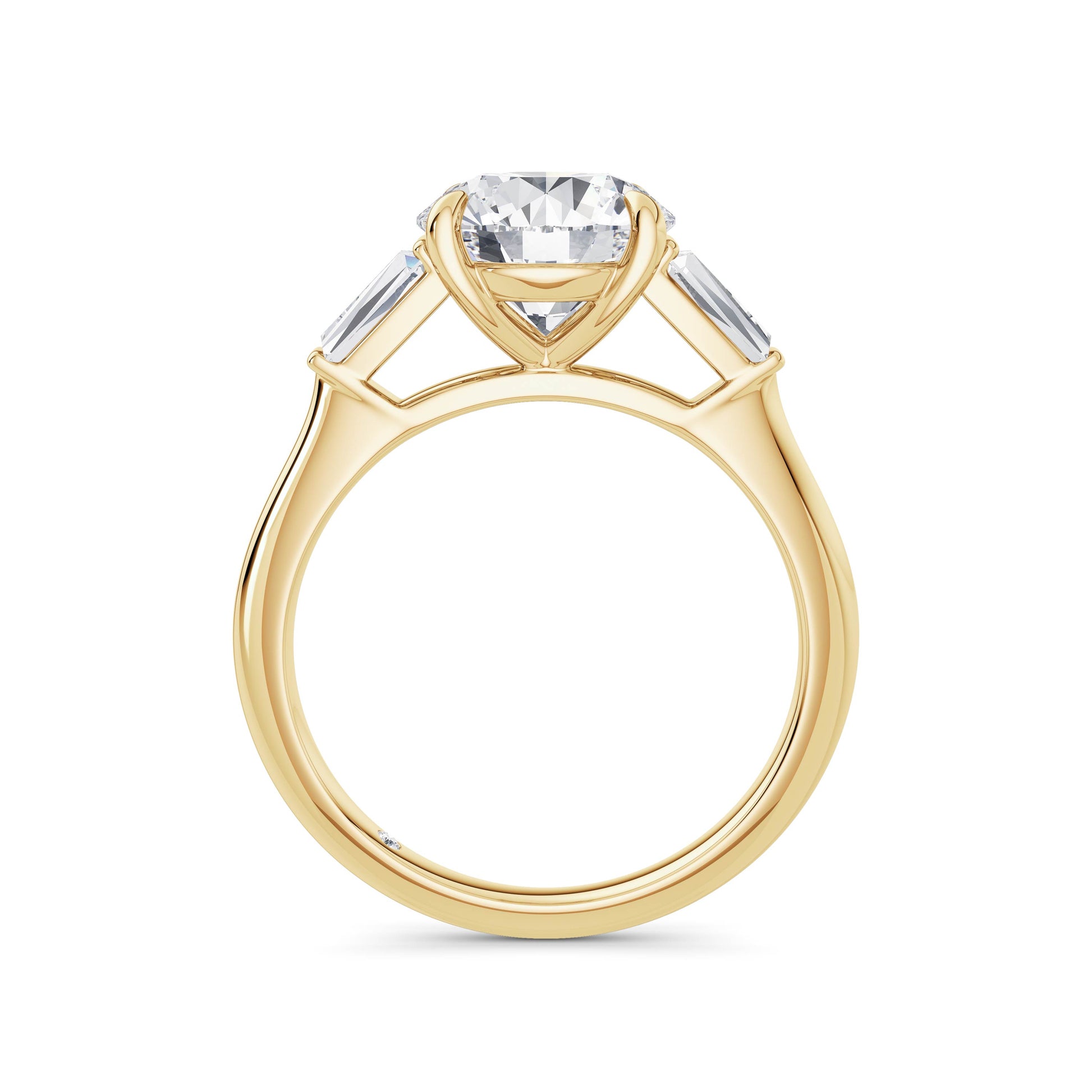 Lynne 18k Yellow Gold Round Trilogy