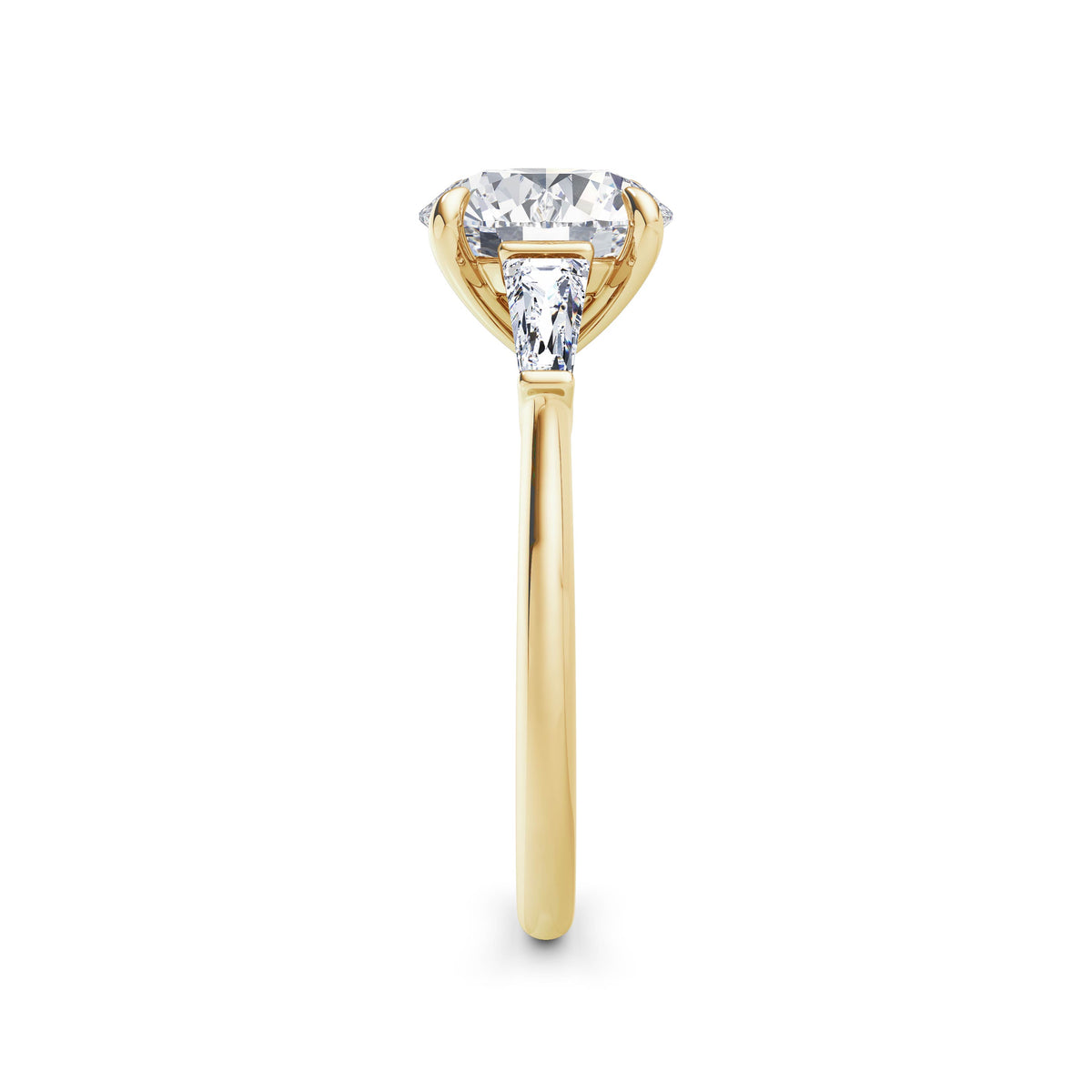 Lynne 18k Yellow Gold Round Trilogy