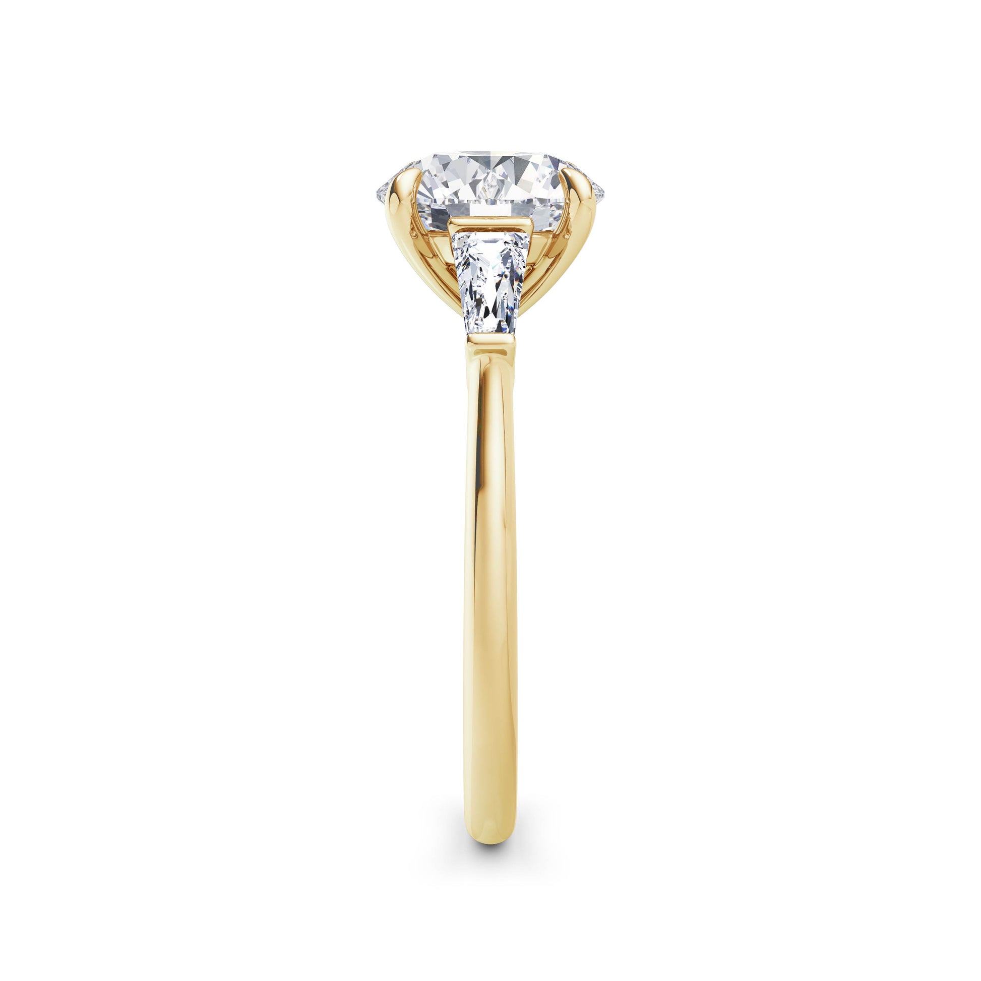 Lynne 18k Yellow Gold Round Trilogy