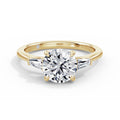Lynne 18k Yellow Gold Round Trilogy