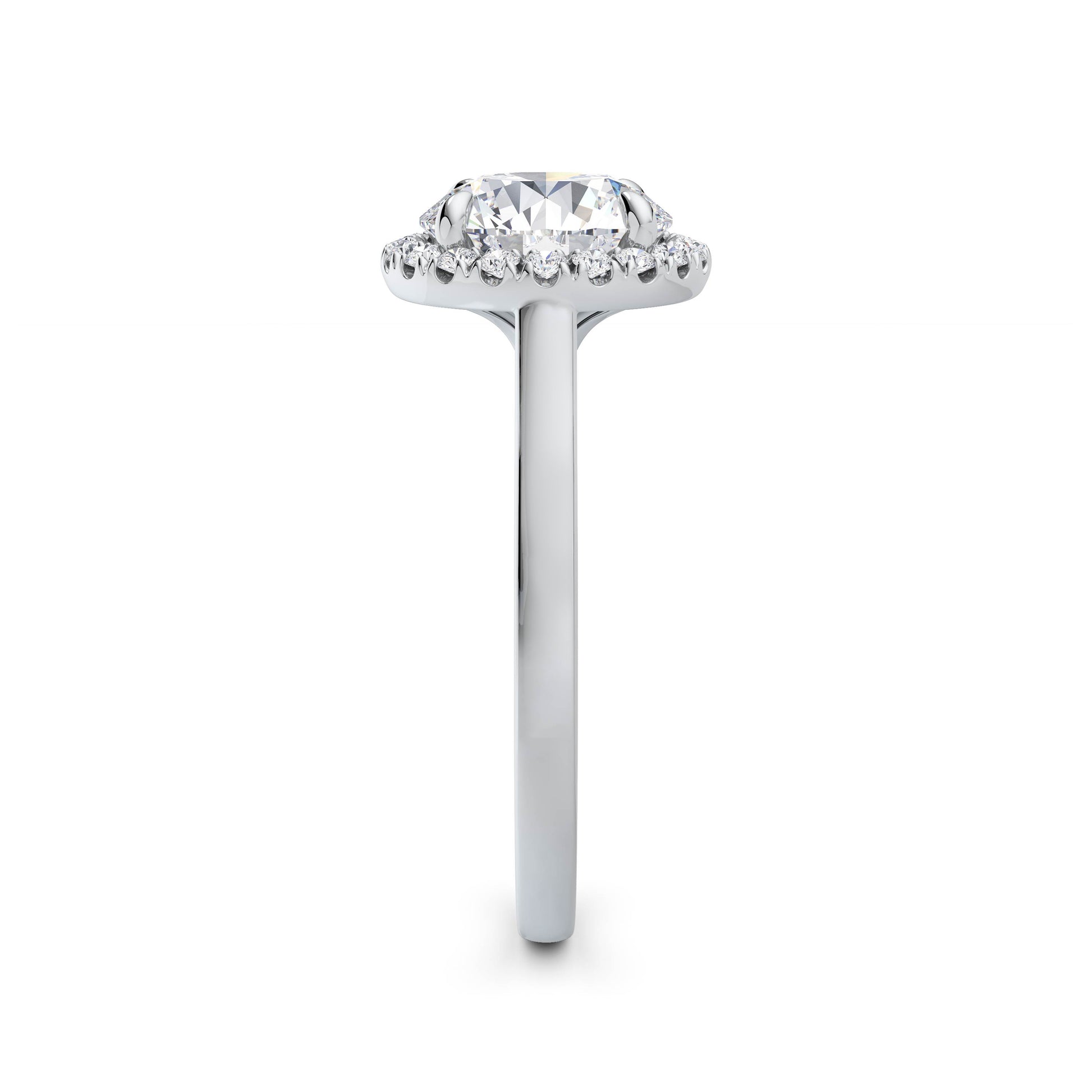 Lynne Platinum Round Halo