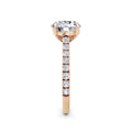 Lynne 18k Rose Gold Round Diamond Band