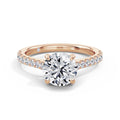 Lynne 18k Rose Gold Round Diamond Band