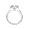 Lynne 18k White Gold Round Halo
