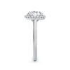 Lynne 18k White Gold Round Halo