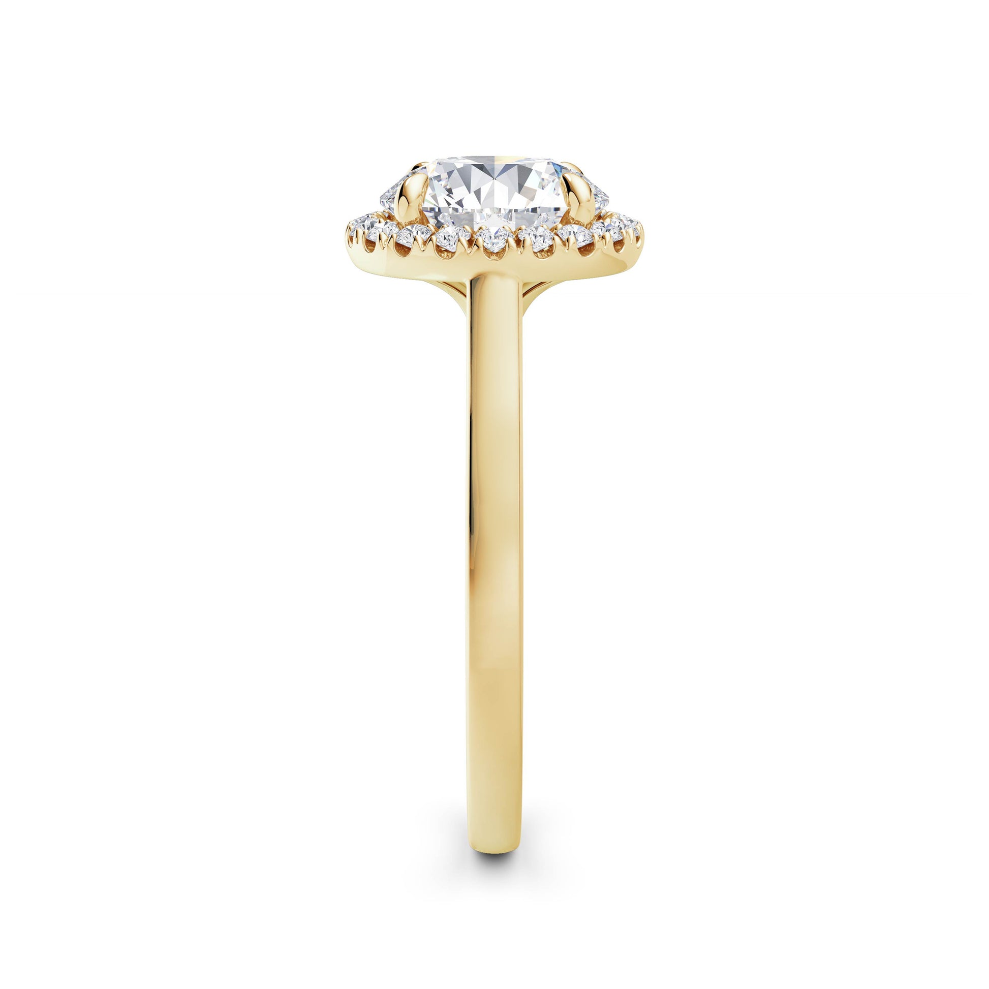 Lynne 18k Yellow Gold Round Halo