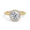 Lynne 18k Yellow Gold Round Halo
