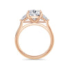 Martha 18k Rose Gold Cushion Trilogy