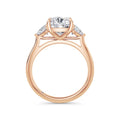 Martha 18k Rose Gold Cushion Trilogy
