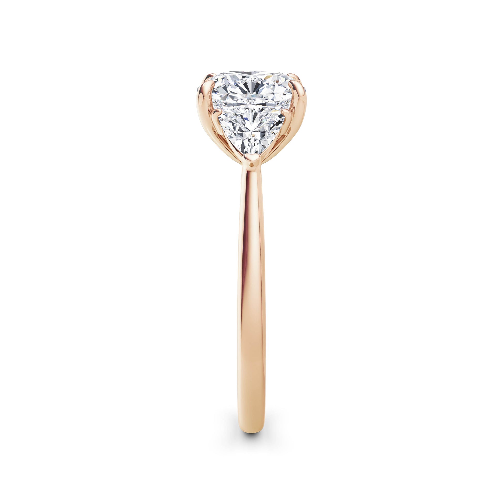 Martha 18k Rose Gold Cushion Trilogy