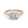 Martha 18k Rose Gold Cushion Trilogy