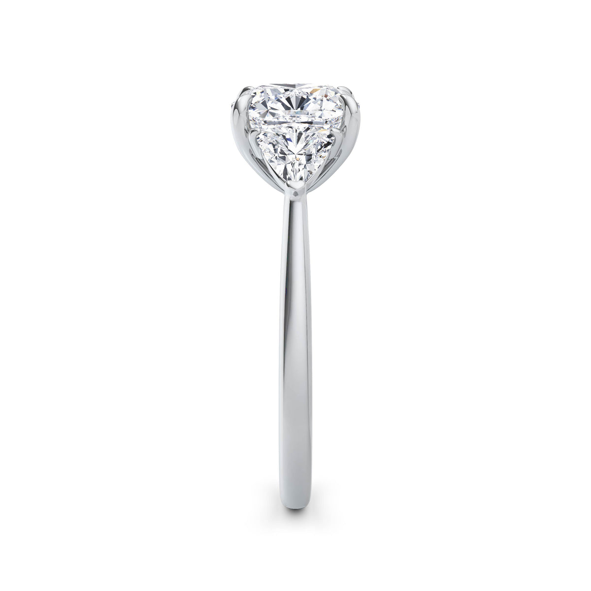 Martha 18k White Gold Cushion Trilogy