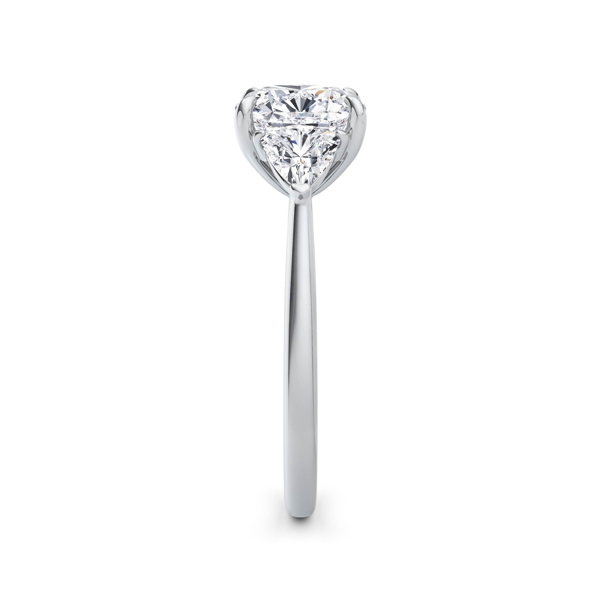 Martha 18k White Gold Cushion Trilogy
